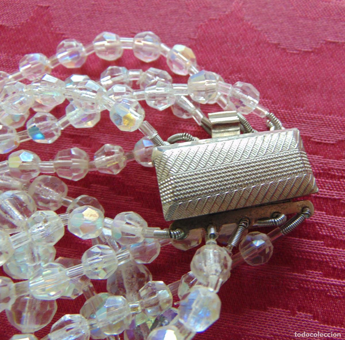Antig&uuml;edades: ANTIGUO COLLAR 5 HILOS DE CRISTAL DE ROCA - - Foto 3