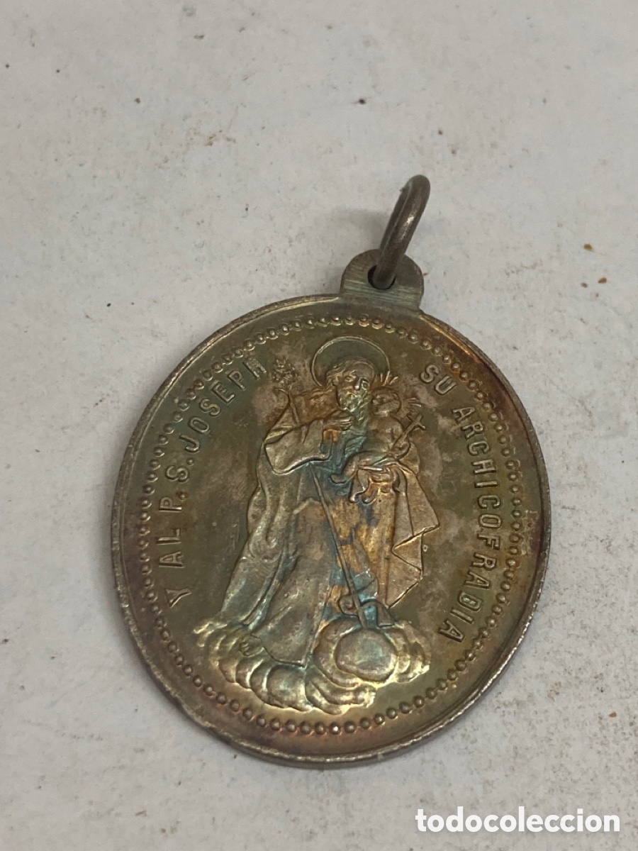 Antig&uuml;edades: Medalla de plata religiosa - Foto 2