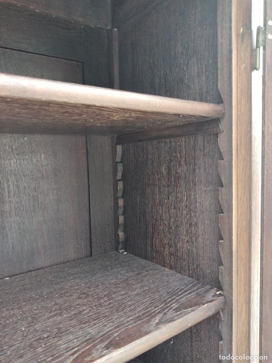 Antig&uuml;edades: Librer&iacute;a vitrina estilo ingles,de madera maciza. - Foto 9