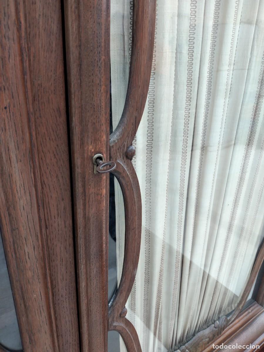Antig&uuml;edades: Librer&iacute;a vitrina estilo ingles,de madera maciza. - Foto 16