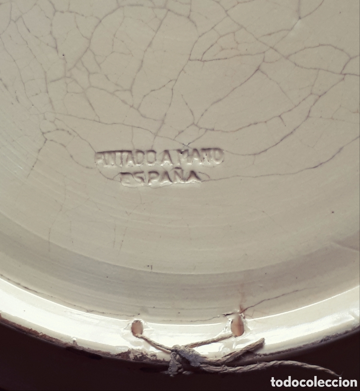 Antig&uuml;edades: PLATO CER&Aacute;MICA, PASTOR, 31 CM - Foto 6