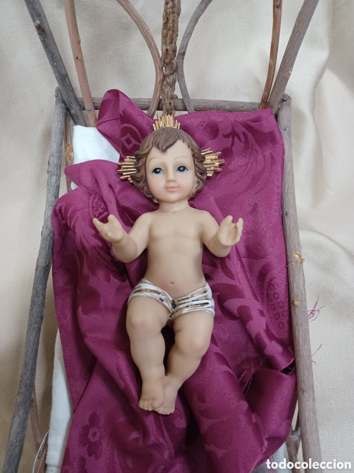 Antig&uuml;edades: Ni&ntilde;o Jes&uacute;s con cuna - Foto 2