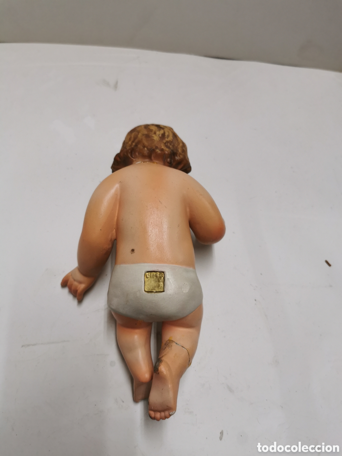 Antig&uuml;edades: Ni&ntilde;o de escayola con cuna - Foto 6