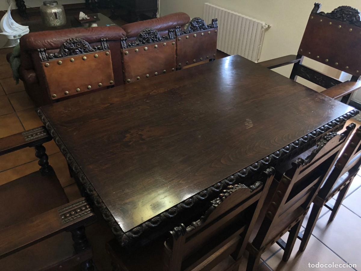 Antig&uuml;edades: Mesa de comedor y sillas - Foto 5