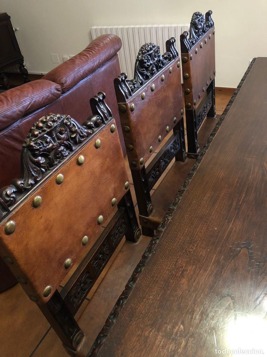 Antig&uuml;edades: Mesa de comedor y sillas - Foto 6