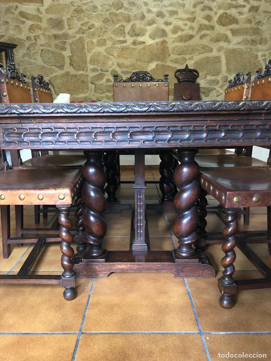 Antig&uuml;edades: Mesa de comedor y sillas - Foto 7