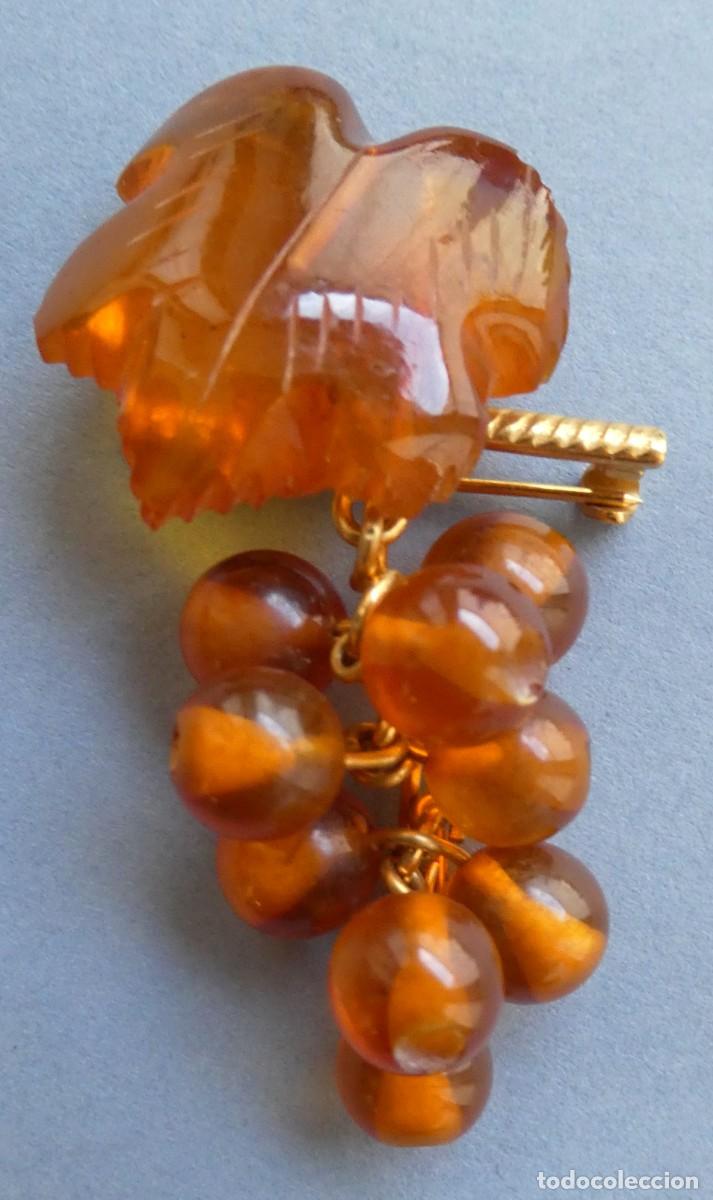 Antig&uuml;edades: BROCHE DE &Aacute;MBAR MITAD S.XX - Foto 4
