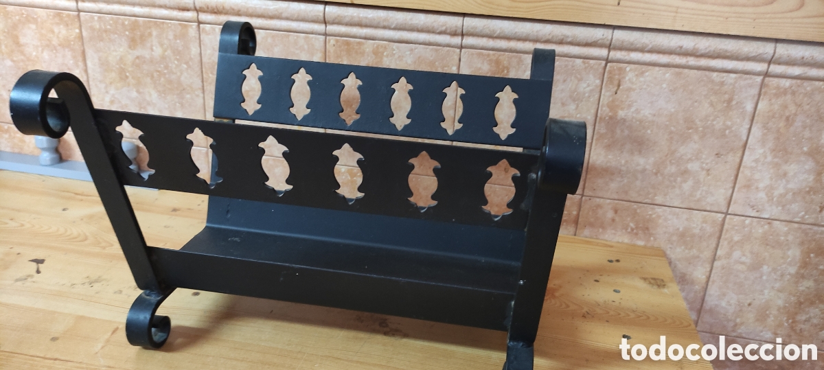 Antig&uuml;edades: CESTA PARA LE&Ntilde;A DE FORJA - Foto 2