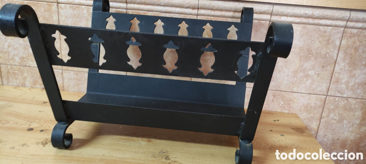 Antig&uuml;edades: CESTA PARA LE&Ntilde;A DE FORJA - Foto 6