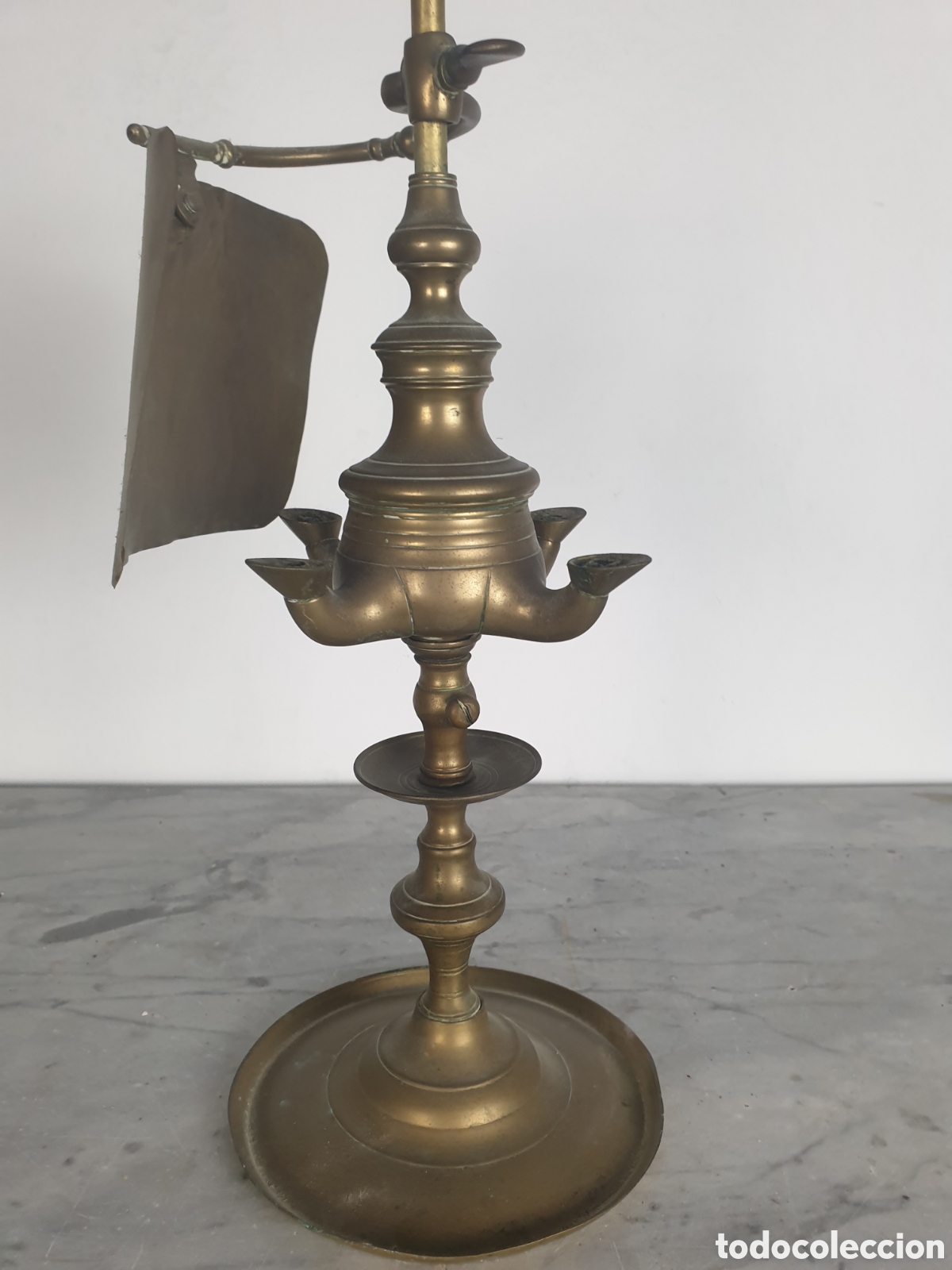 Antig&uuml;edades: Vel&oacute;n de bronce de aceite siglo XIX - Foto 2