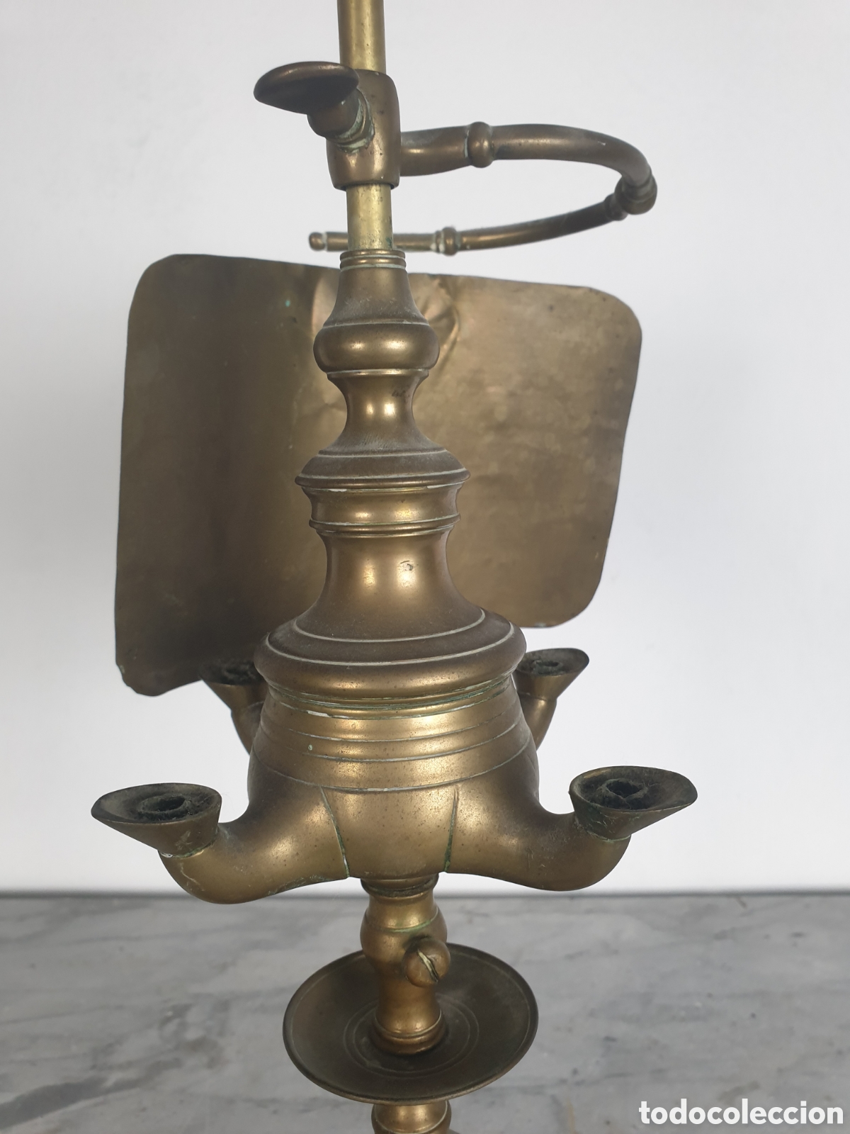 Antig&uuml;edades: Vel&oacute;n de bronce de aceite siglo XIX - Foto 3