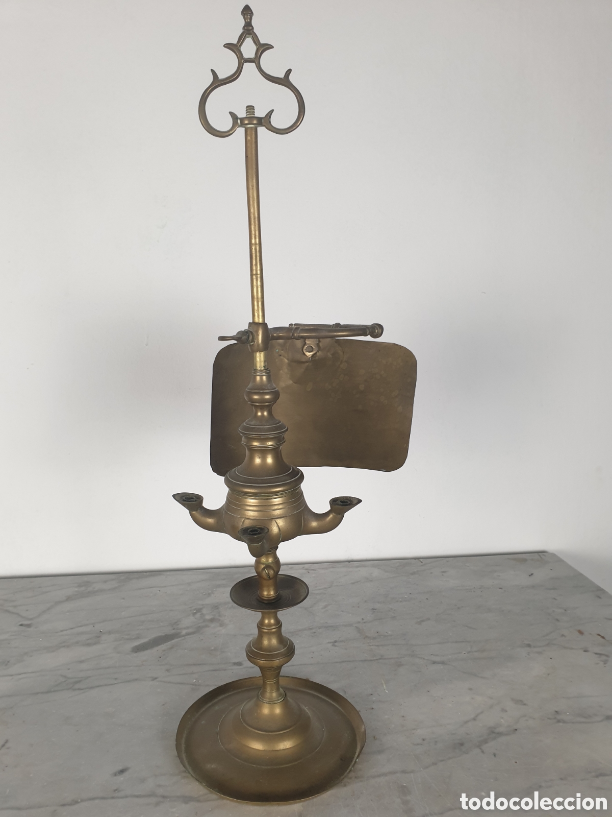 Antig&uuml;edades: Vel&oacute;n de bronce de aceite siglo XIX - Foto 1