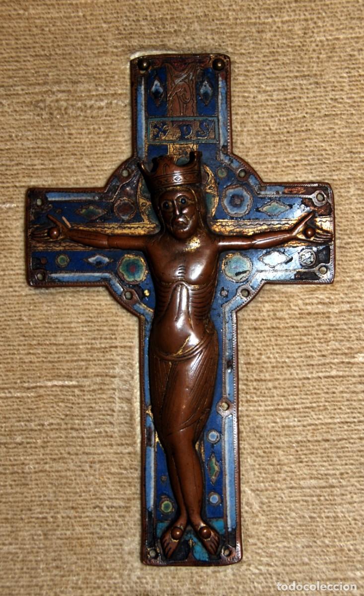 Antig&uuml;edades: Cristo en esmalte de Limoges - Foto 1