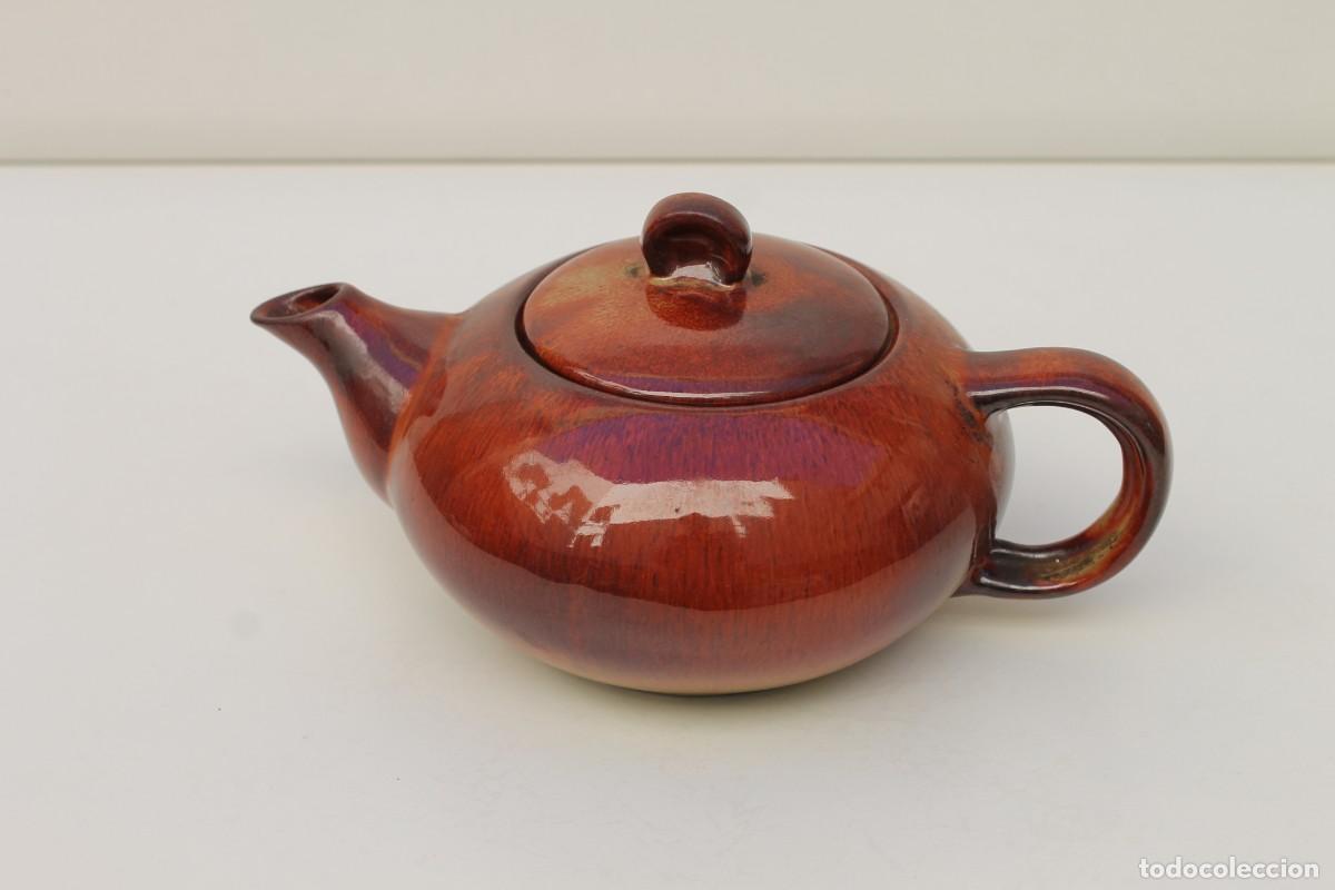 Antig&uuml;edades: TETERA DE CERAMICA ESMALTADA DE DOS SERVICIOS - Foto 1