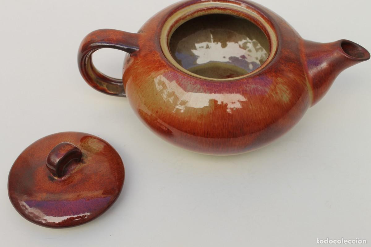 Antig&uuml;edades: TETERA DE CERAMICA ESMALTADA DE DOS SERVICIOS - Foto 3