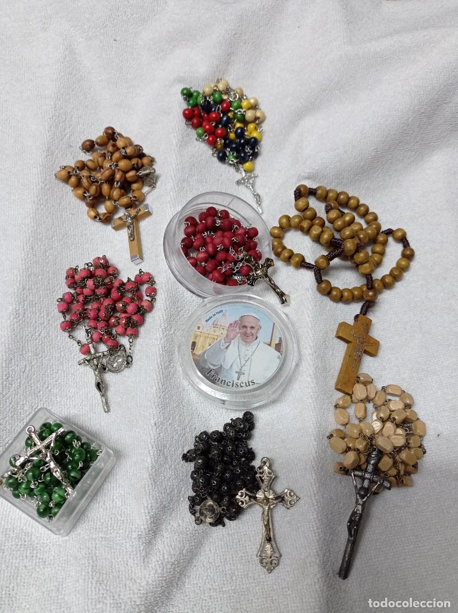 Antig&uuml;edades: Lote 8 rosarios diferentes materiales. - Foto 1