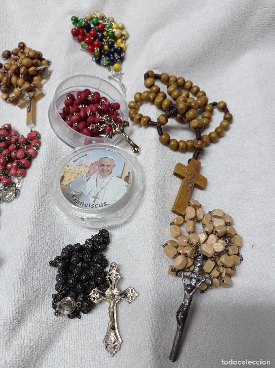 Antig&uuml;edades: Lote 8 rosarios diferentes materiales. - Foto 2