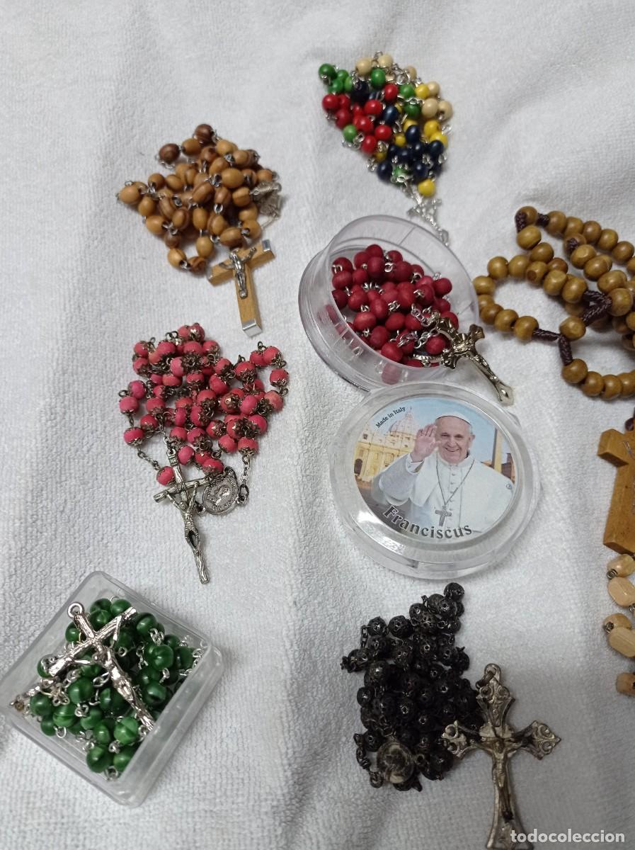 Antig&uuml;edades: Lote 8 rosarios diferentes materiales. - Foto 3
