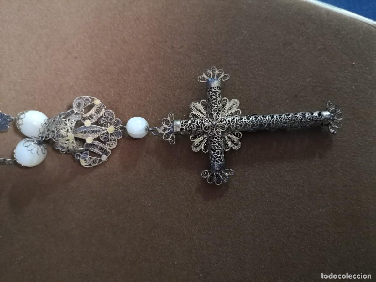 Antig&uuml;edades: ROSARIO EN PLATA DORADA - Foto 7