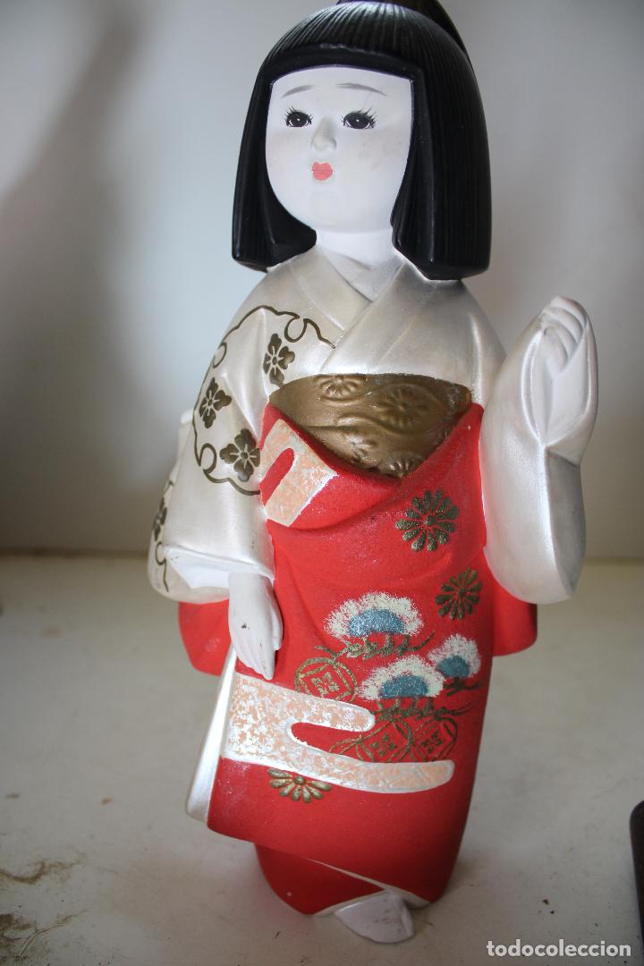 Antig&uuml;edades: figura japonesa geisa - Foto 5