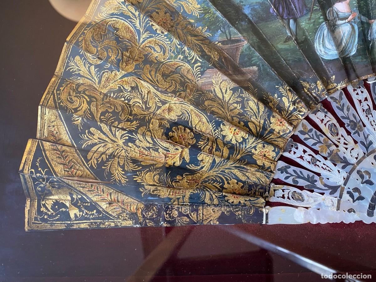Antig&uuml;edades: Abanico de colecci&oacute;n enmarcado - Foto 3