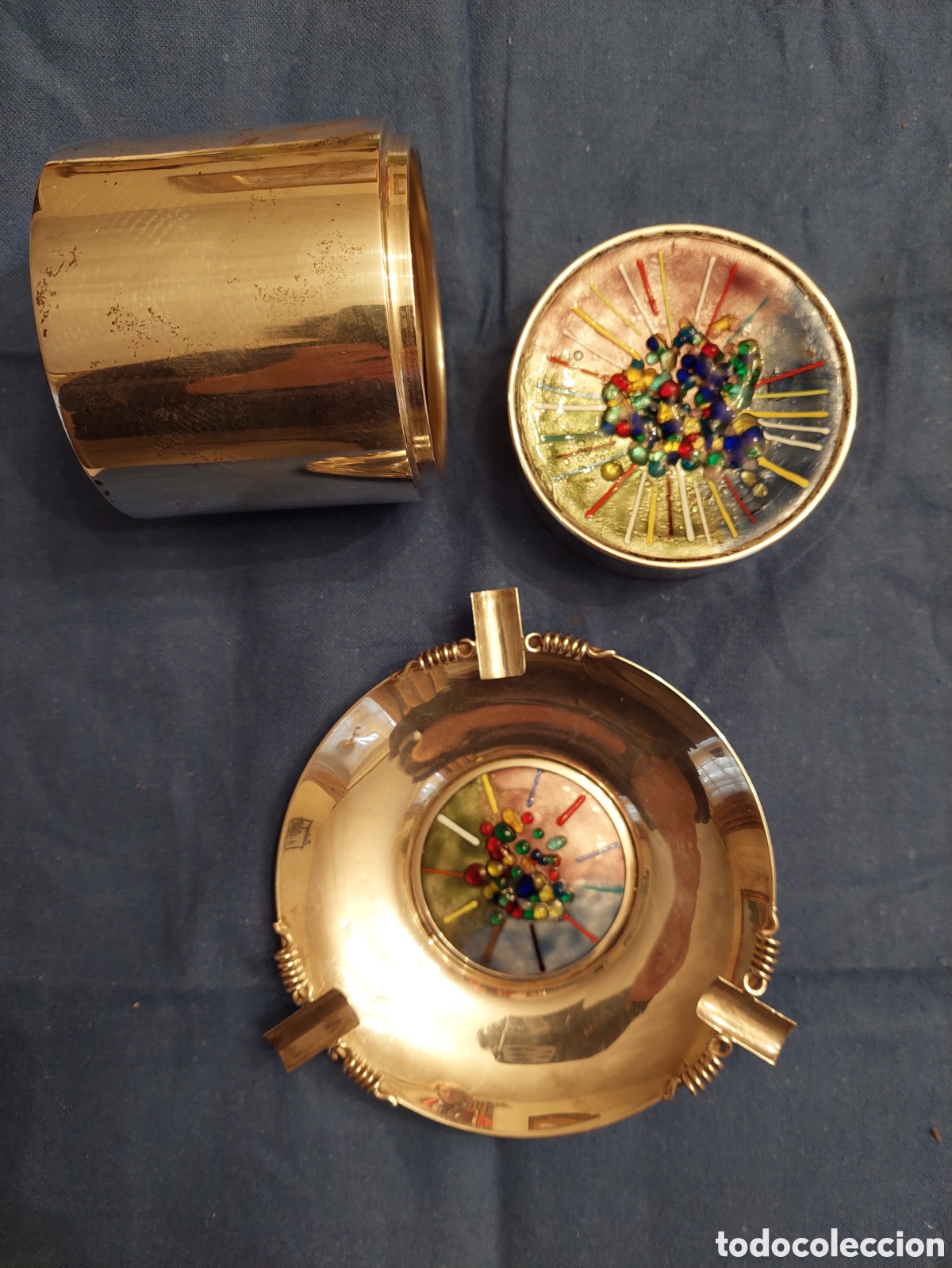 Antig&uuml;edades: Recipiente y cenicero de plata - Foto 2