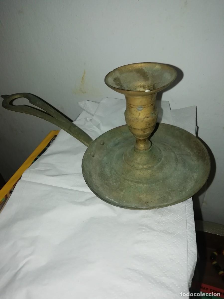 Antig&uuml;edades: Antigua palmatoria en bronce - Foto 1
