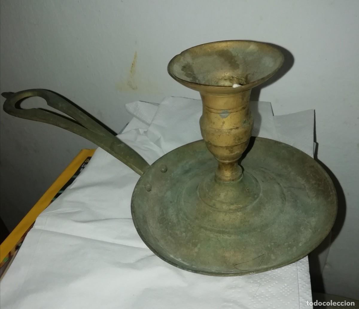 Antig&uuml;edades: Antigua palmatoria en bronce - Foto 2