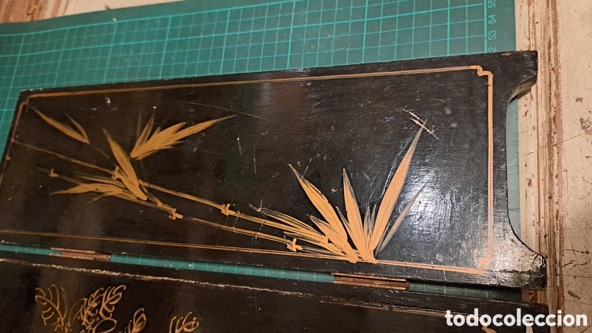 Antig&uuml;edades: Mini biombo chino antiguo nacar - Foto 4