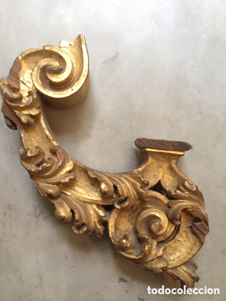 Antig&uuml;edades: Espectacular pieza siglo XVII en madera tallada y dorada,Barroco Sevillano