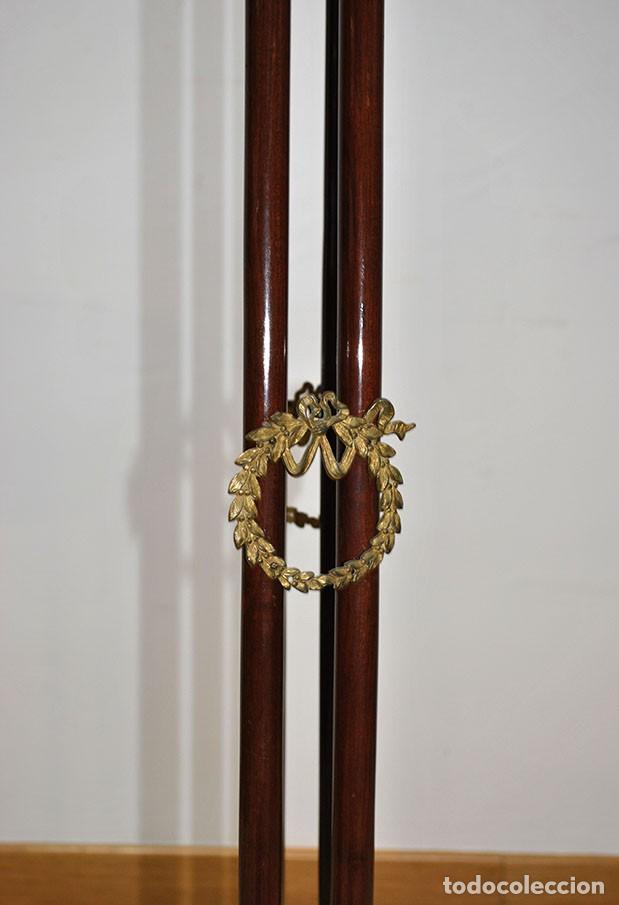 Antig&uuml;edades: PEDESTAL DE CAOBA Y BRONCE ESTILO IMPERIO - Foto 5