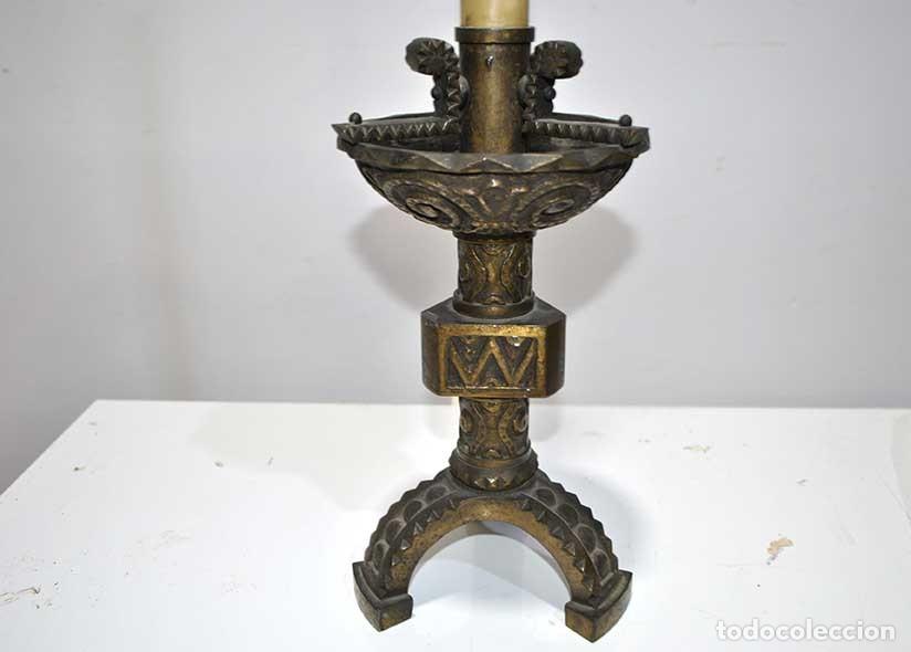 Antig&uuml;edades: APLIQUE O HACHERO MEDIEVAL BRONCE DORADO - Foto 4