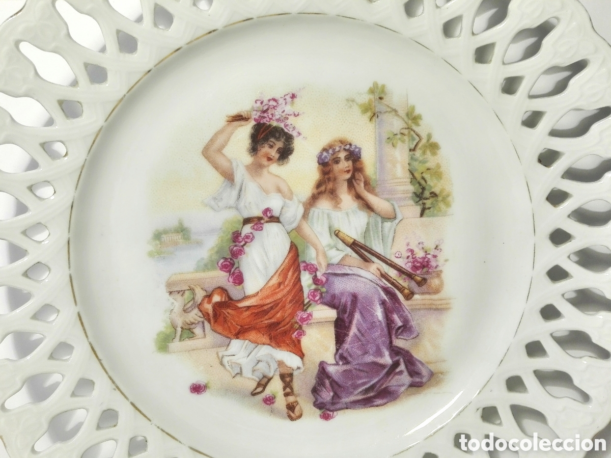 Antig&uuml;edades: PLATO PORCELANA CALADA - Foto 2