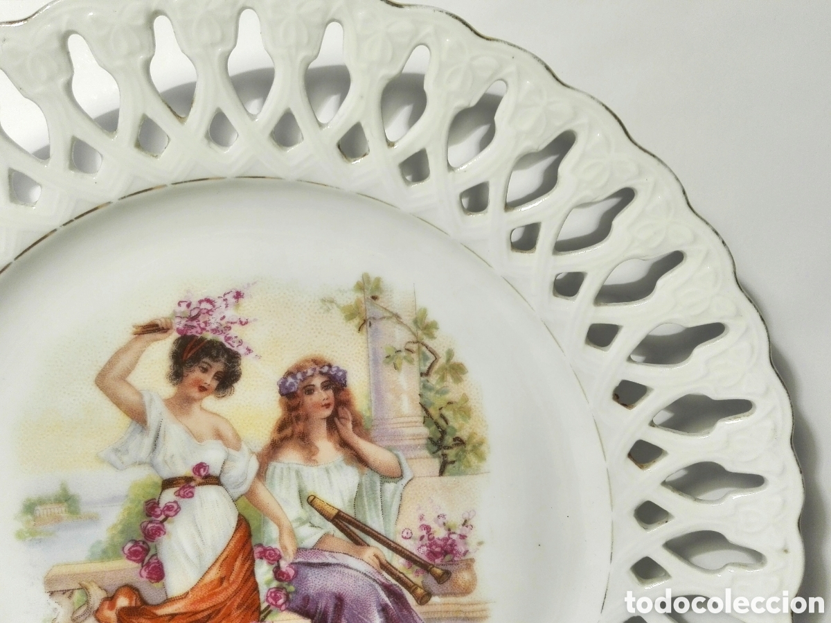 Antig&uuml;edades: PLATO PORCELANA CALADA - Foto 3