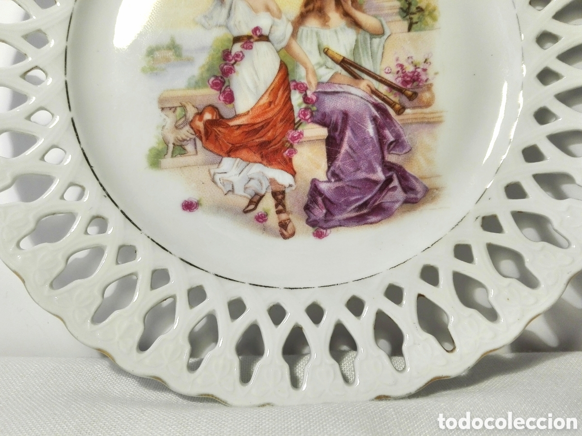 Antig&uuml;edades: PLATO PORCELANA CALADA - Foto 4