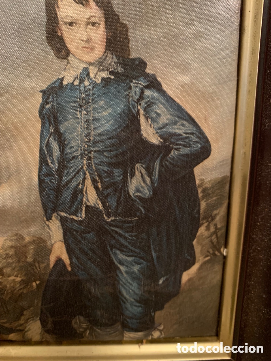 Antig&uuml;edades: Cuadro de seda italiano pintado a mano - Foto 4