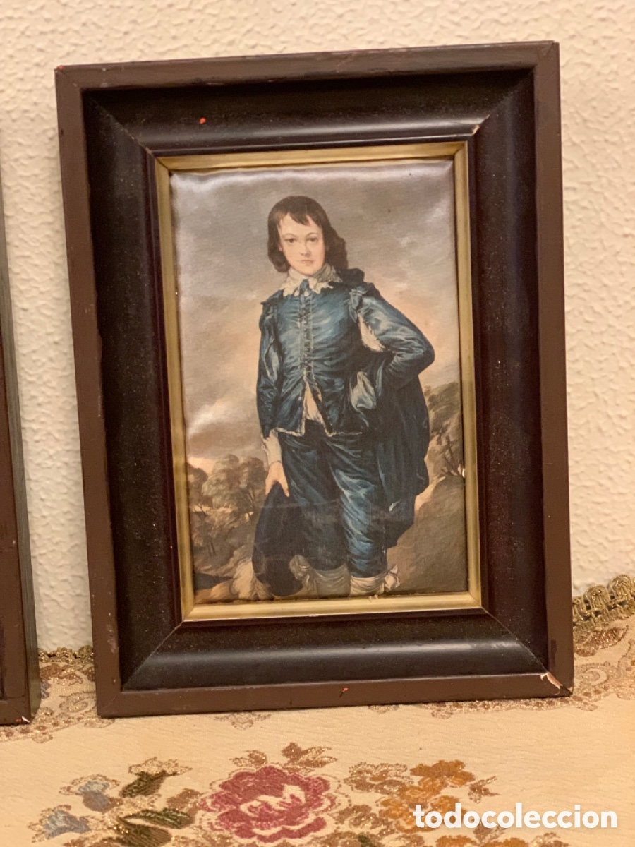 Antig&uuml;edades: Cuadro de seda italiano pintado a mano - Foto 1