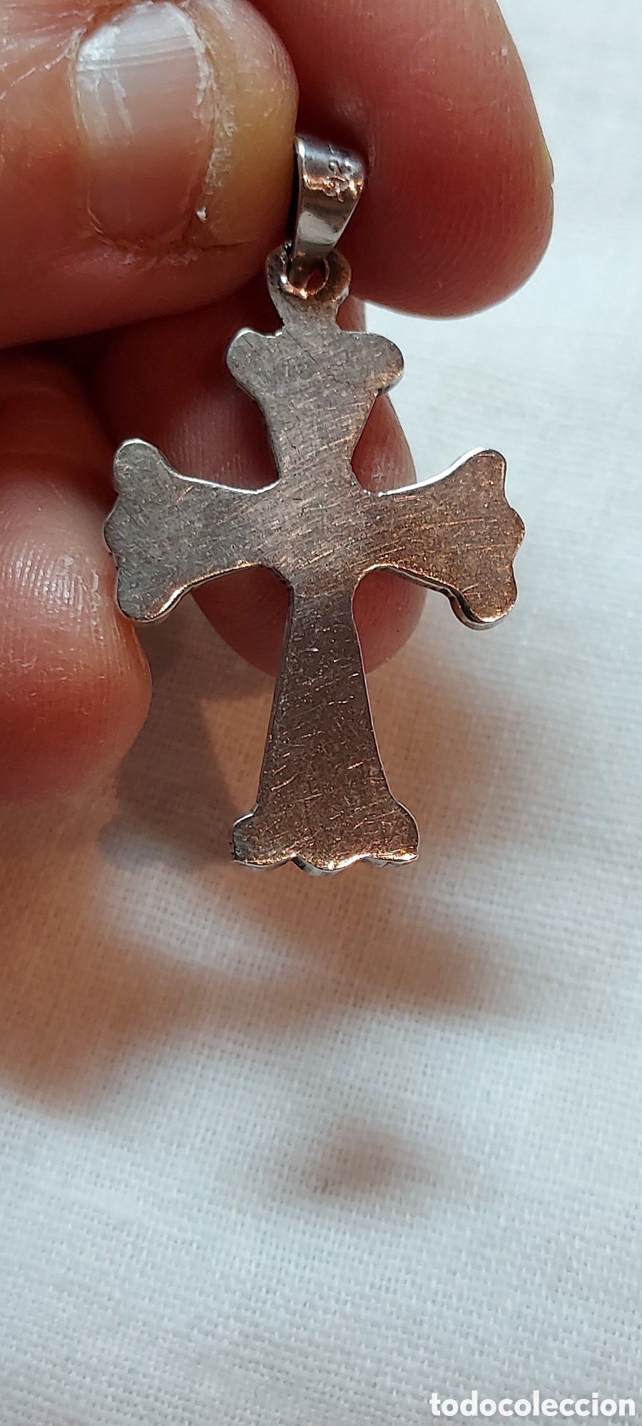 Antig&uuml;edades: CRUZ DE PLATA CU&Ntilde;ADA 925 - Foto 4