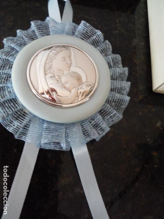 Antig&uuml;edades: MEDALLA DE PLATA PARA COLGAR EN LA CUNA - Foto 4