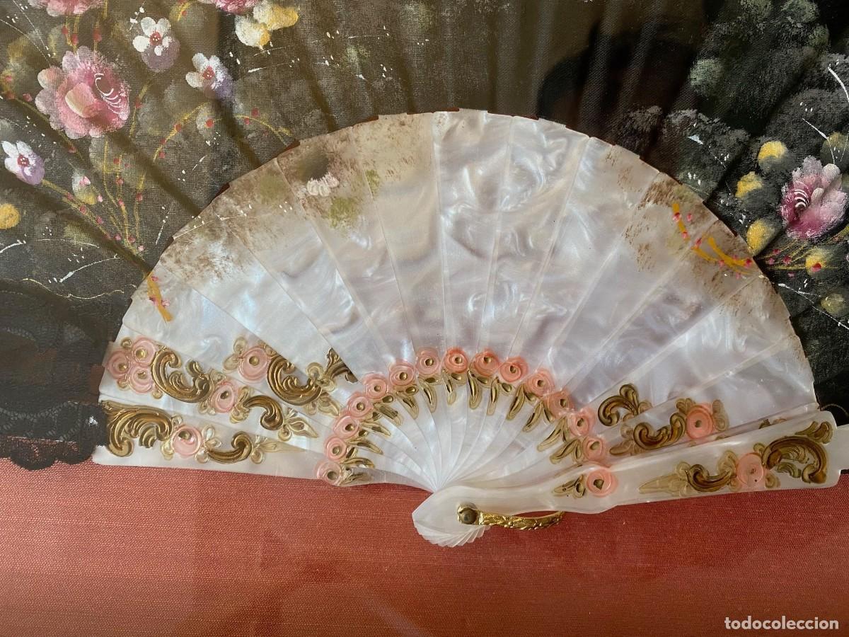 Antig&uuml;edades: Abanico de colecci&oacute;n enmarcado - Foto 2