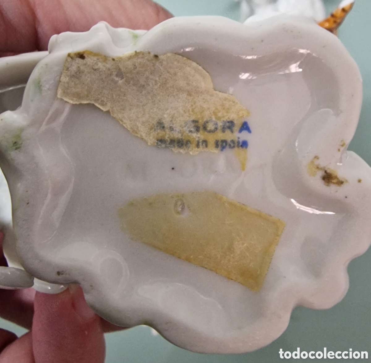 Antig&uuml;edades: PAREJA GALLOS CER&Aacute;MICA ALGORA BLANCOS - Foto 7