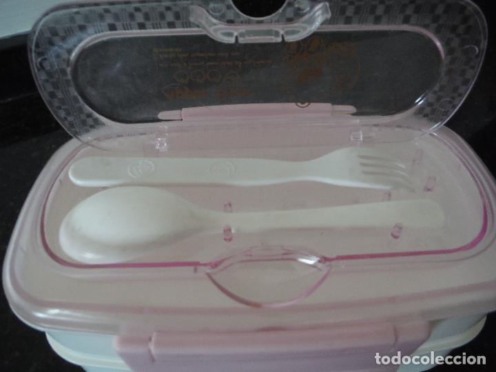Antig&uuml;edades: TUPER MERENDERA BEBES CON CUBIERTOS - Foto 5