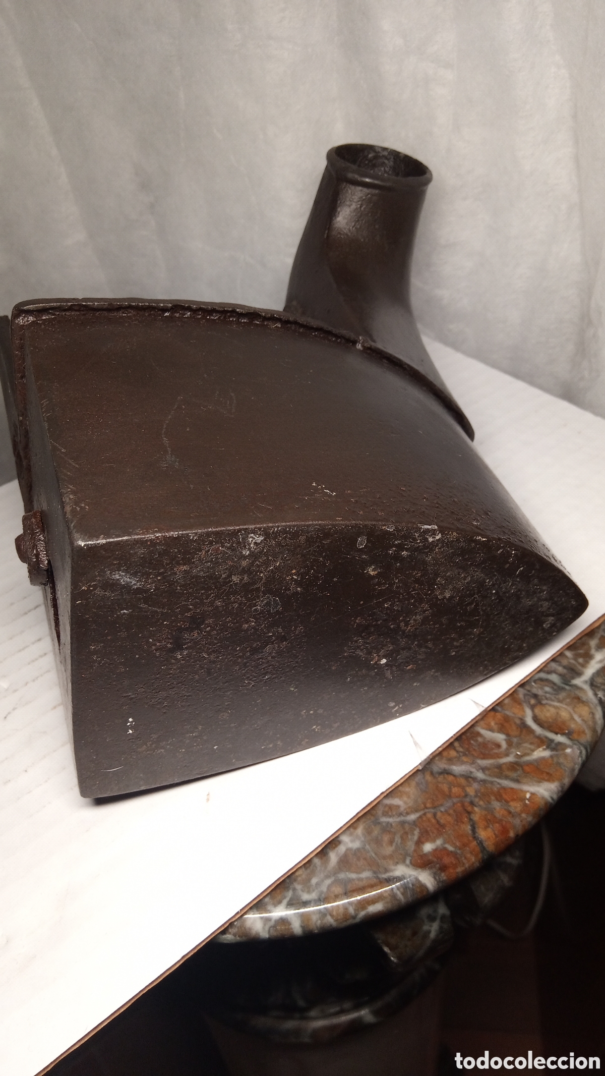 Antig&uuml;edades: antigua Plancha de Hierro con asa de madera - Foto 7
