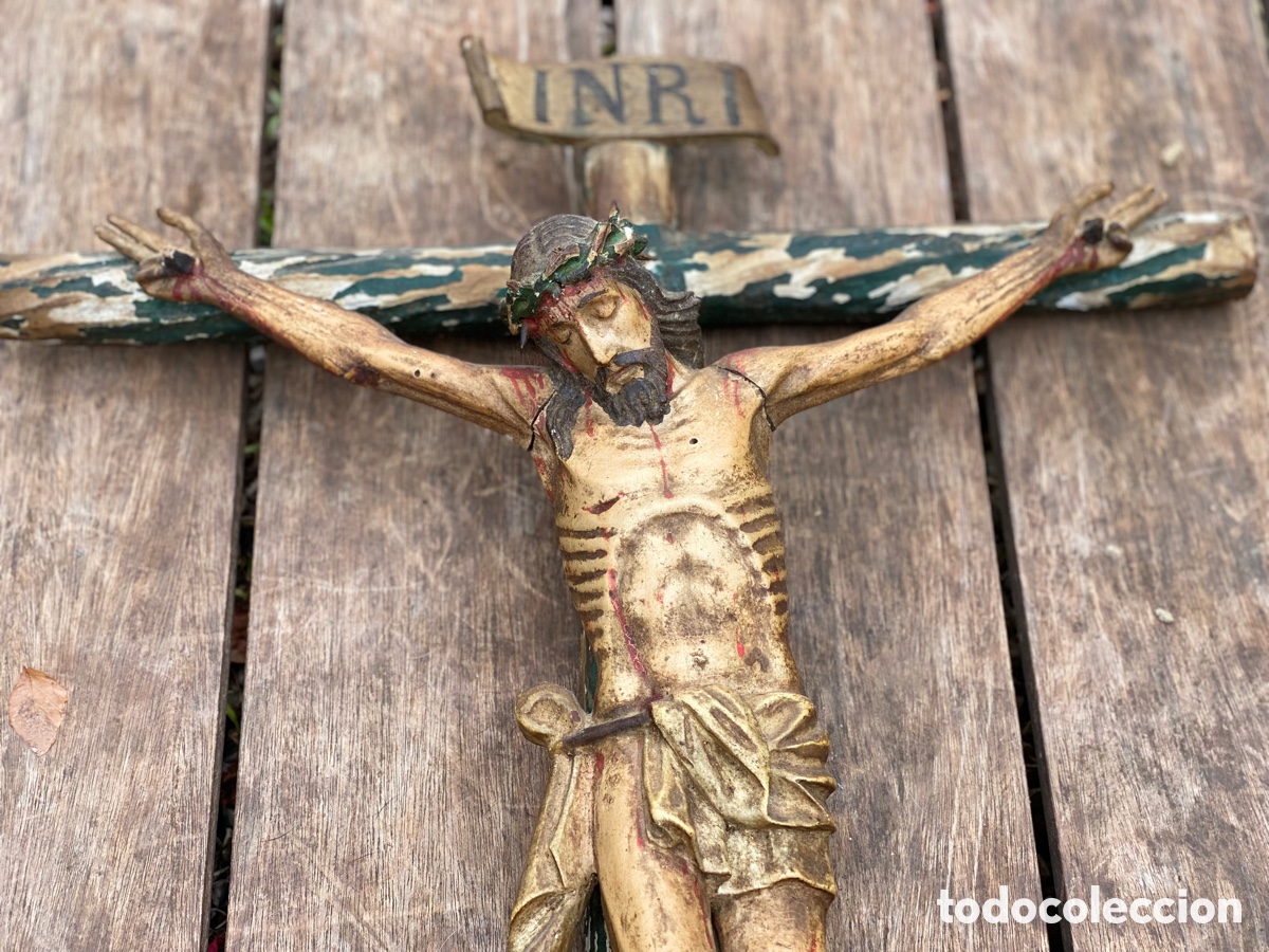 Antig&uuml;edades: Crucifijo Jesucristo - Foto 2