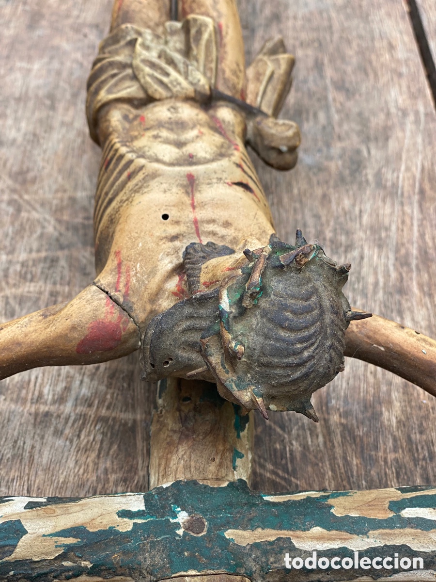 Antig&uuml;edades: Crucifijo Jesucristo - Foto 7