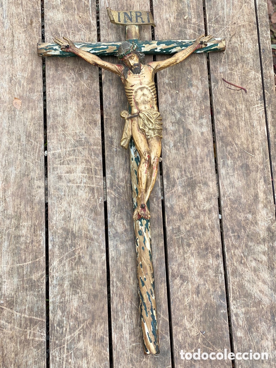 Antig&uuml;edades: Crucifijo Jesucristo - Foto 8