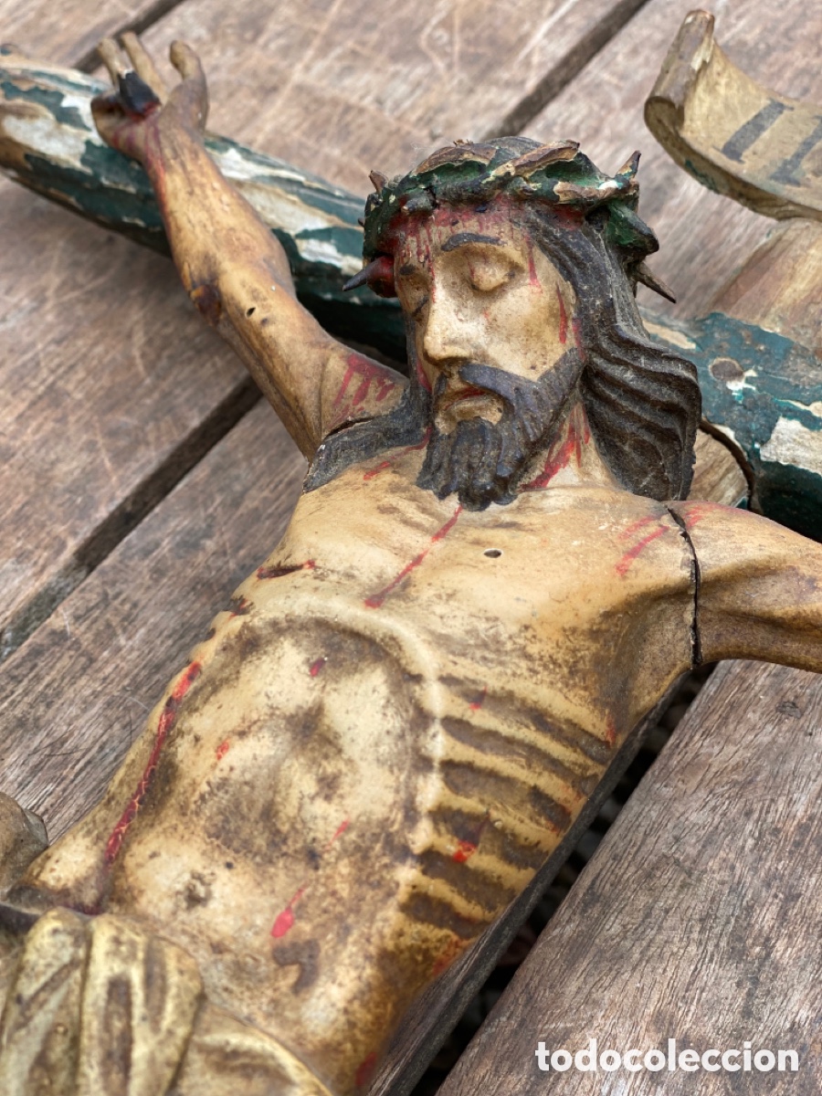 Antig&uuml;edades: Crucifijo Jesucristo - Foto 9