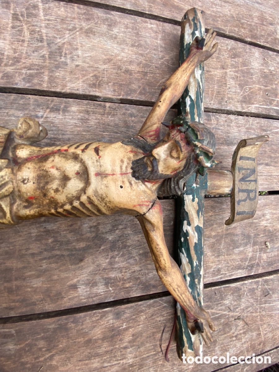 Antig&uuml;edades: Crucifijo Jesucristo - Foto 10