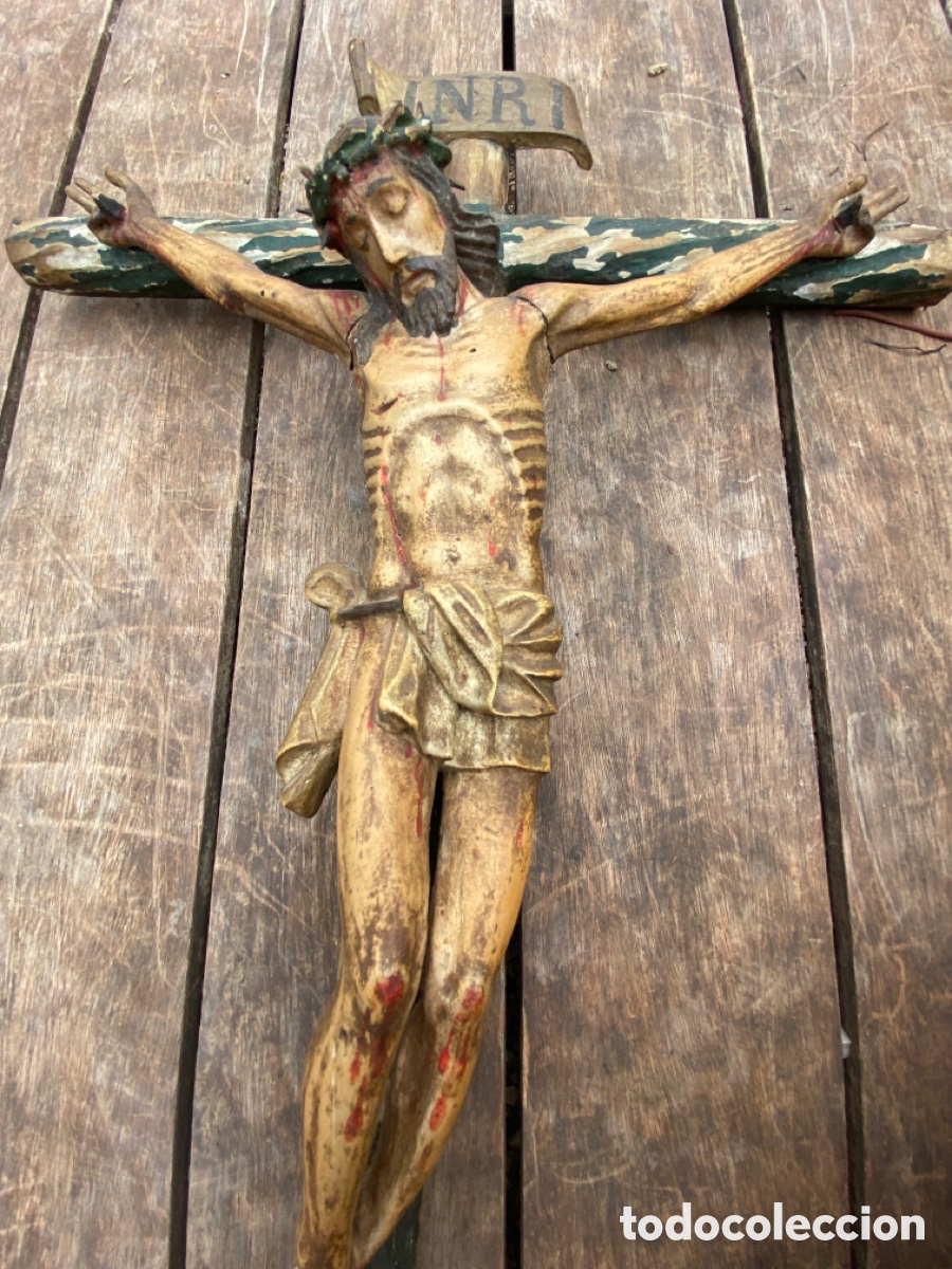Antig&uuml;edades: Crucifijo Jesucristo - Foto 13