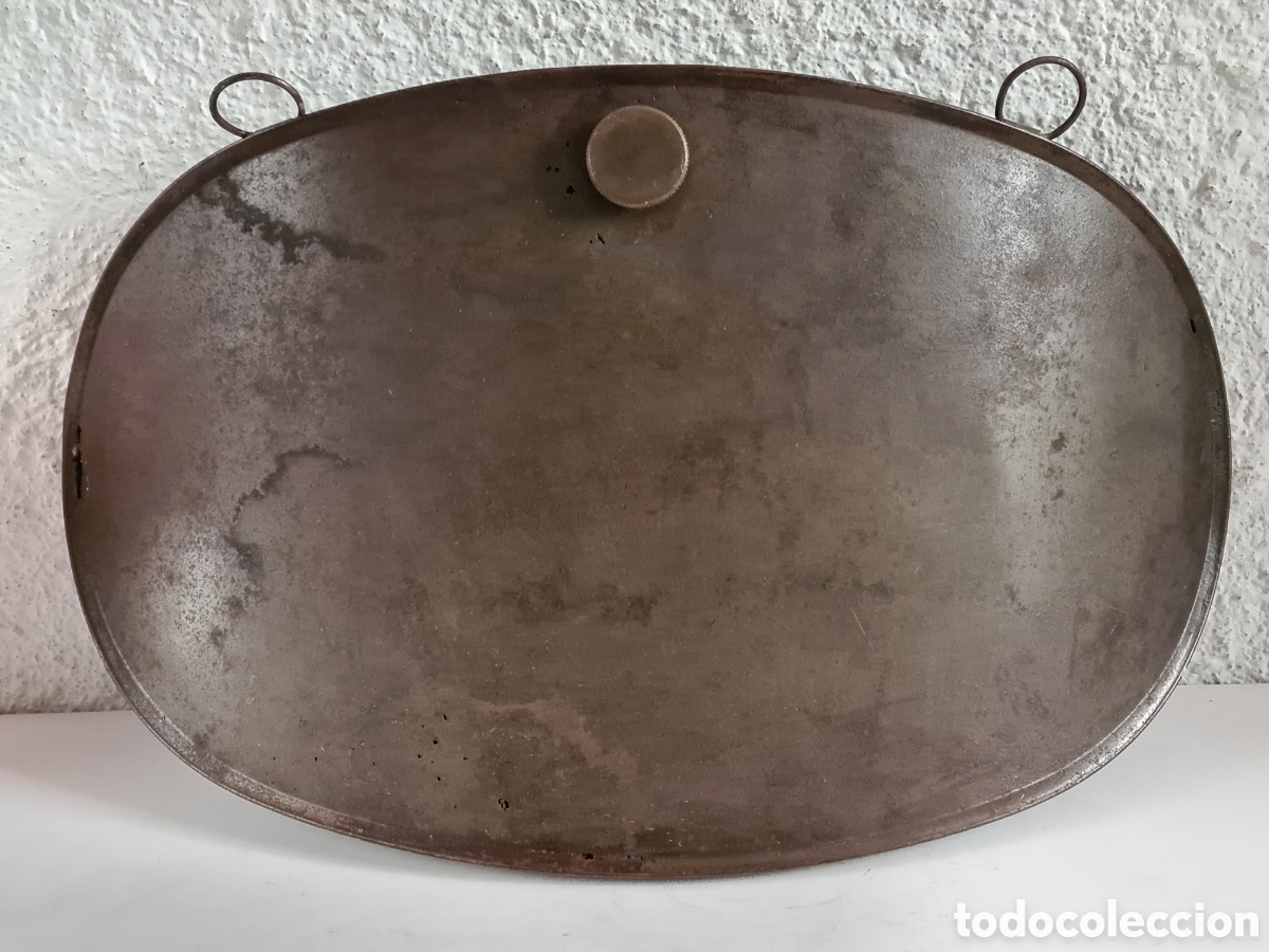 Oggetti Antichi: Antigua Bolsa met&aacute;lica de Agua Caliente para Calentar el Pecho - Decoraci&oacute;n R&uacute;stica - Hot Water Bag